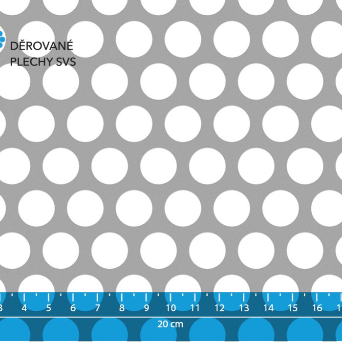 Děrovaný plech Rv 15-20 ocel