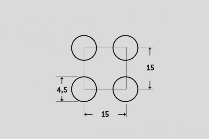 Děrovaný plech Rg 4.5-15 ocel