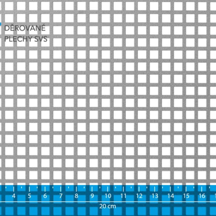 Děrovaný plech Qg 5-7.5 ocel