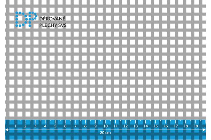 Děrovaný plech Qg 5-8 nerez 1.4301