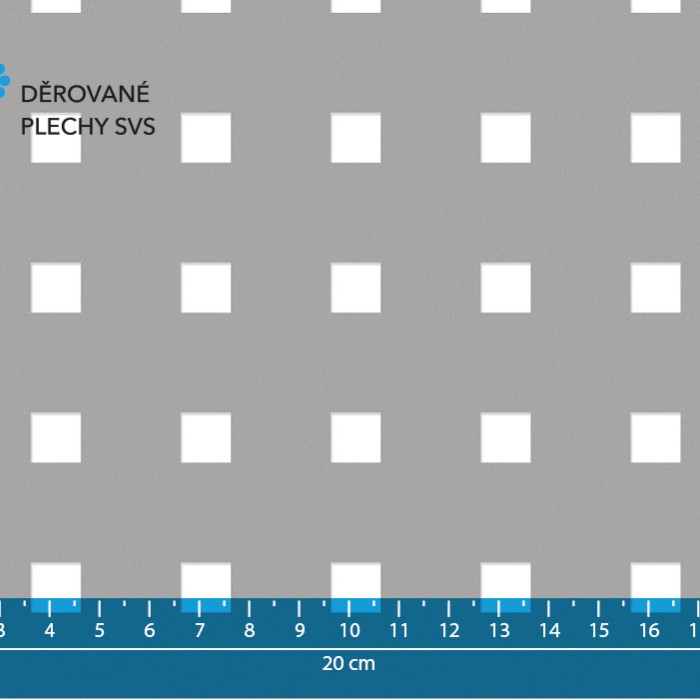 Děrovaný plech Qg 10-30 nerez 1.4301