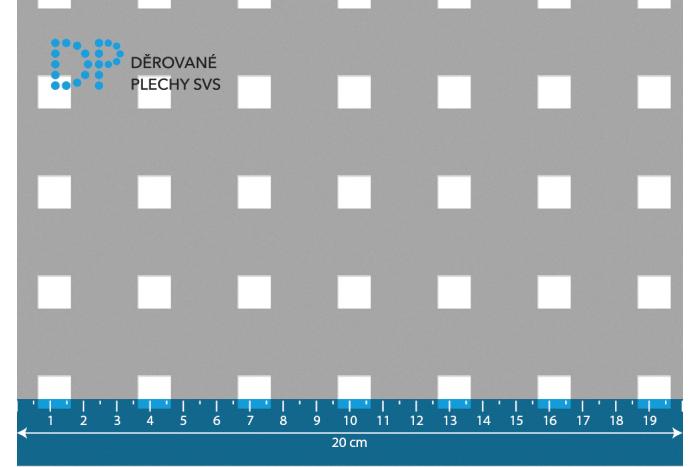 Děrovaný plech Qg 10-30 hliník