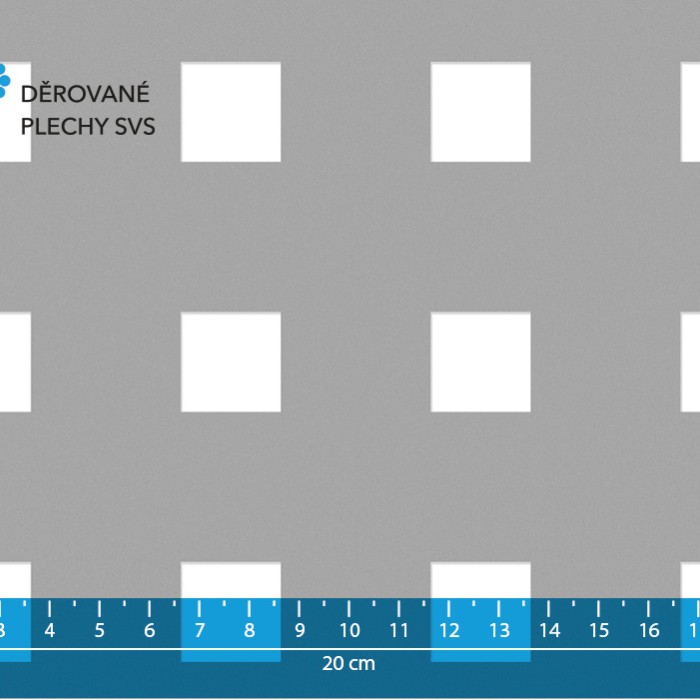 Děrovaný plech Qg 20-50 hliník