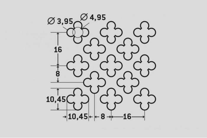 Děrovaný plech Křížek No. 11 ocel
