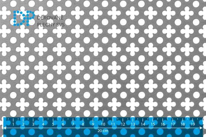 Děrovaný plech Křížek -tečka No. 10 ocel