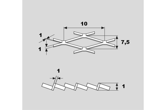 Tahokov pozinkovaný Q10x7,5/1