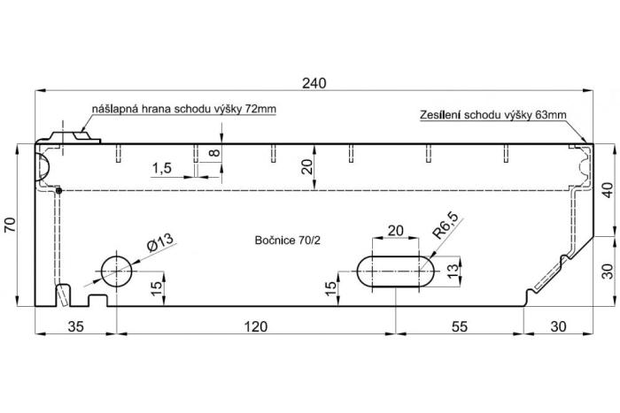 Schodišťové stupně 900x240/30x10