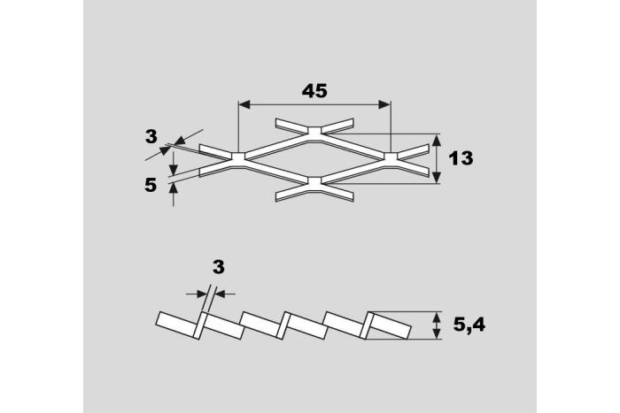 Tahokov ocelový šestihran 45x13/5