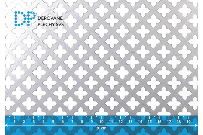 Děrovaný plech Křížek ostrý 11 ocel