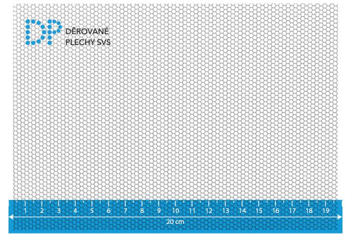 Děrovaný plech Hv 2-2.5 pozink