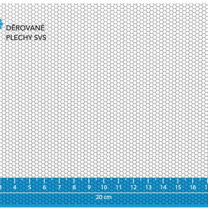 Děrovaný plech Hv 2-2.5 pozink