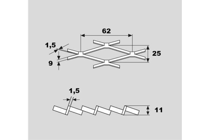 Tahokov pozinkovaný PLOTA 62x25/9