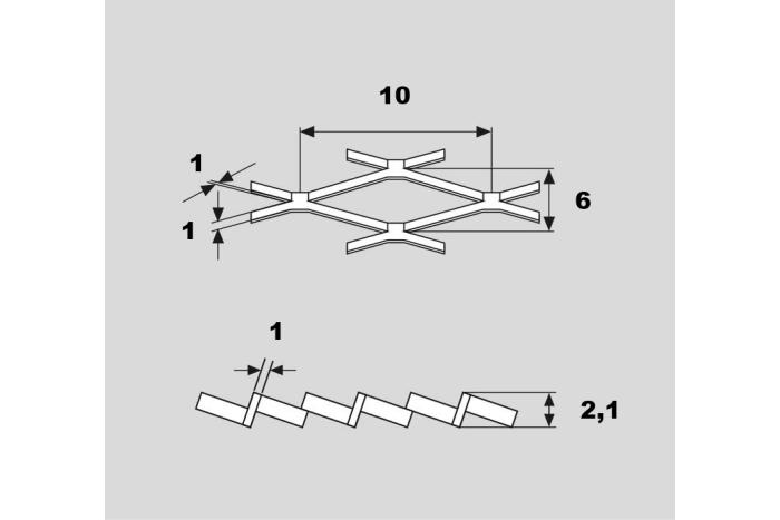 Tahokov hliníkový 10x6/1
