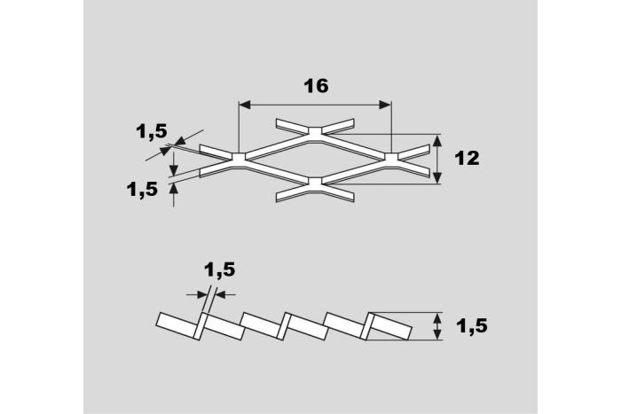Tahokov ocelový Q16x12/1,5