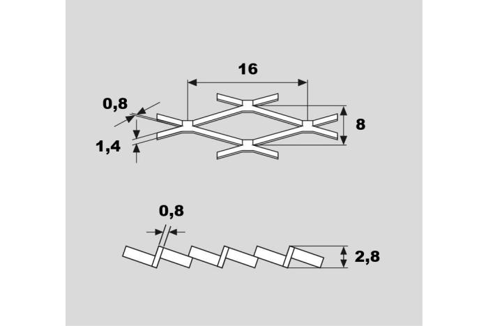 Tahokov nerezový 16x8/1,4