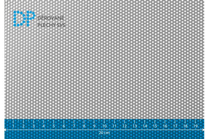 Děrovaný plech Rv 1.5-3 nerez 1.4301
