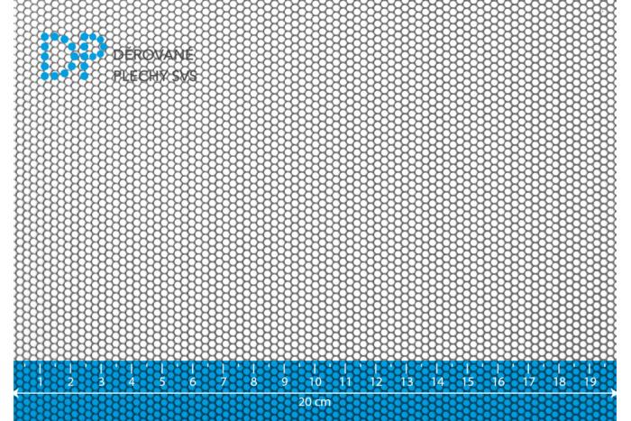 Děrovaný plech Rv 2-2.5 ocel