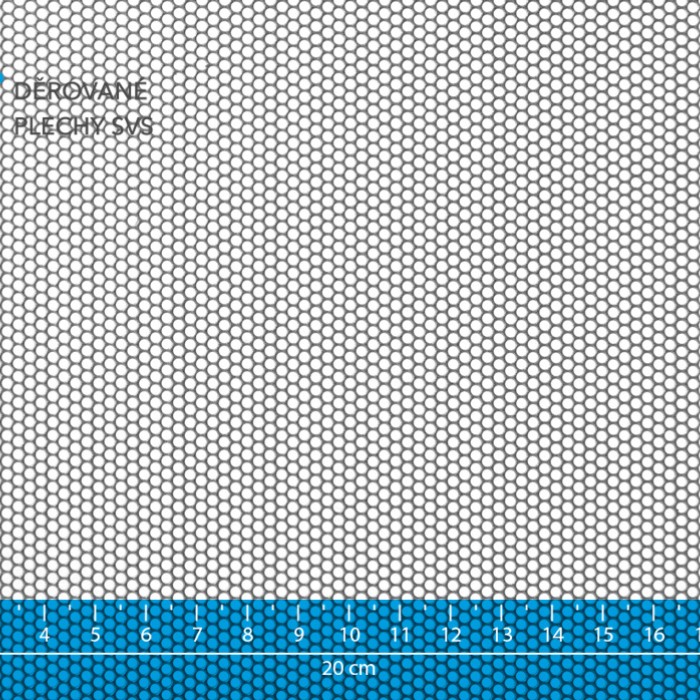 Děrovaný plech Rv 2-2.5 ocel