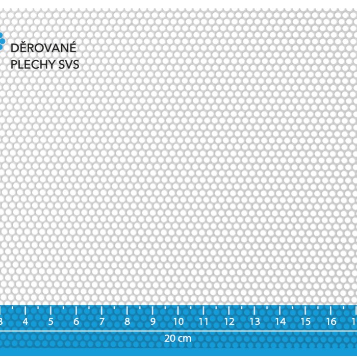 Děrovaný plech Rv 2-3 ocel