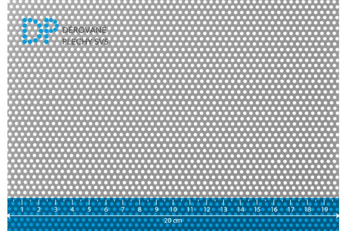 Děrovaný plech Rv 2-3.5 ocel