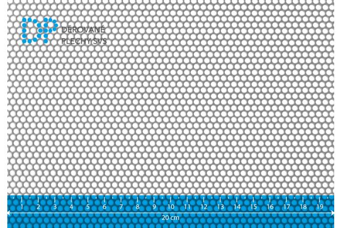Děrovaný plech Rv 3-4 ocel