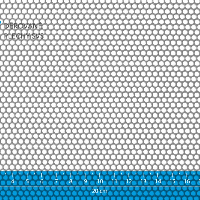 Děrovaný plech Rv 3-4 ocel