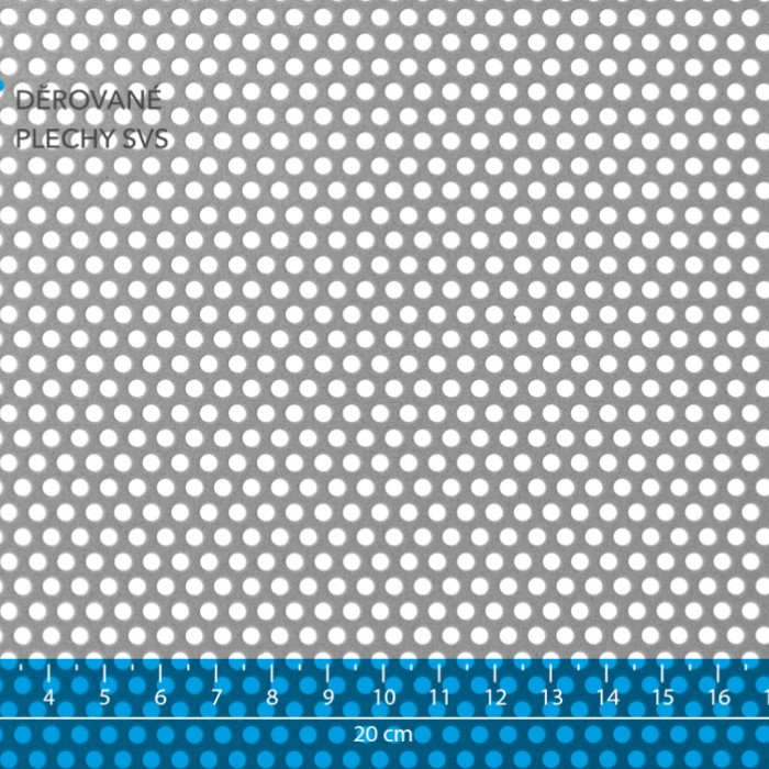 Děrovaný plech Rv 3-5 hliník