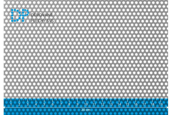 Děrovaný plech Rv 3-5 nerez 1.4404