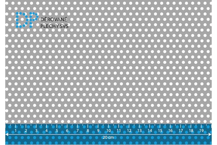 Děrovaný plech Rv 3-6 nerez 1.4301