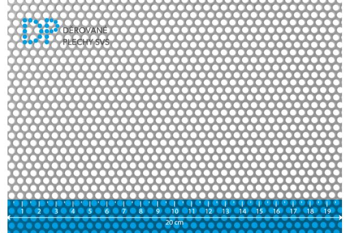 Děrovaný plech Rv 3.5-5 ocel