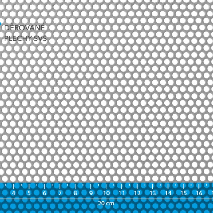 Děrovaný plech Rv 3.5-5 ocel