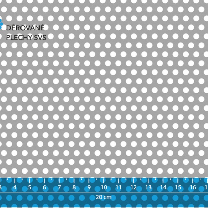 Děrovaný plech Rv 4-7 ocel