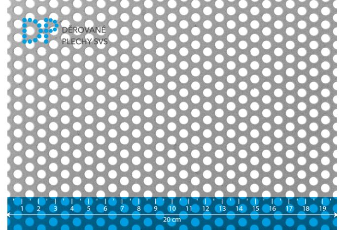 Děrovaný plech Rv 5-8 hliník