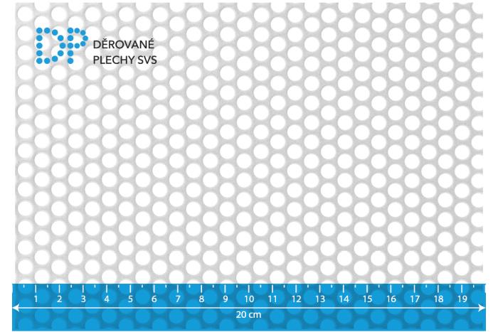 Děrovaný plech Rv 6-8 pozink
