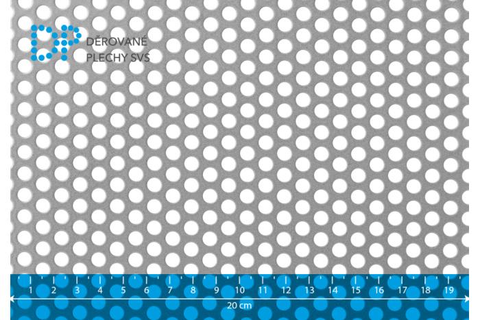 Děrovaný plech Rv 6-9 hliník