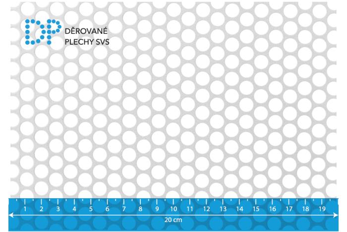 Děrovaný plech Rv 8-10 nerez 1.4301